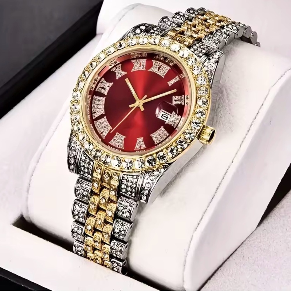 Luxury Red and Gold Mens Watch